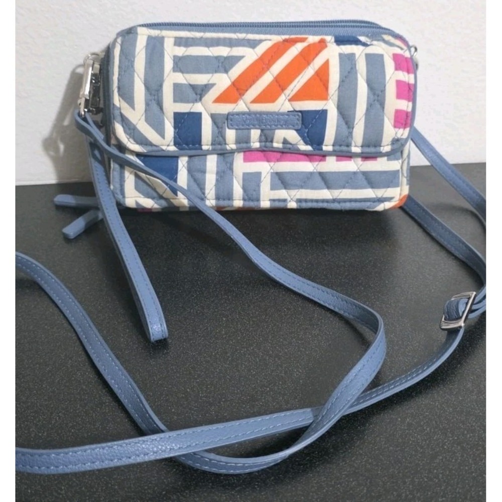 NEW Vera Bradley RFID All In One Crossbody GEO MEDALLION Adjustable Purse Wallet